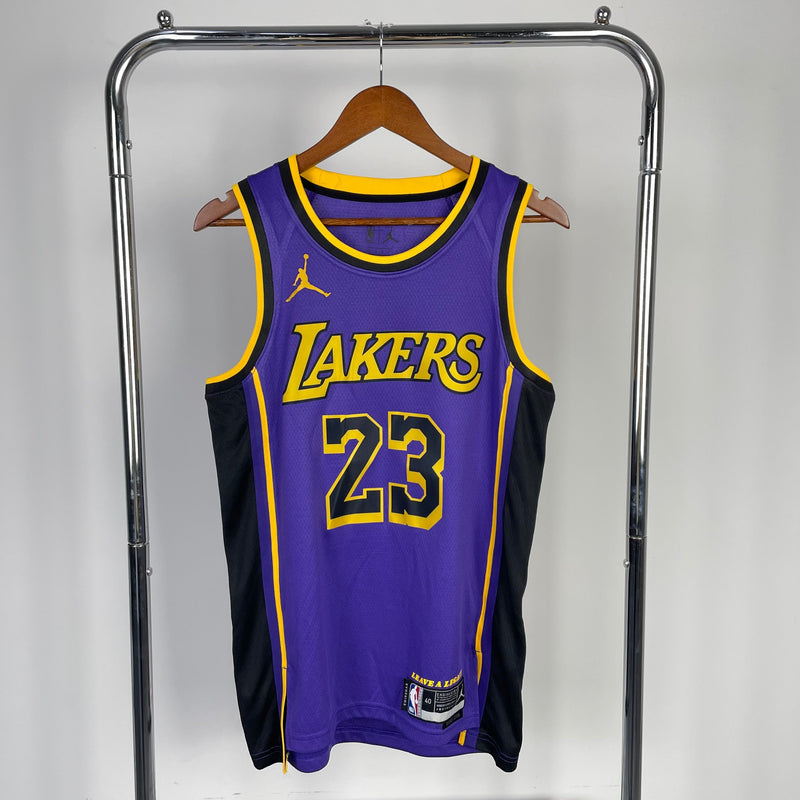 Regata Los Angeles Lakers Statement Edition Lebron James Roxa