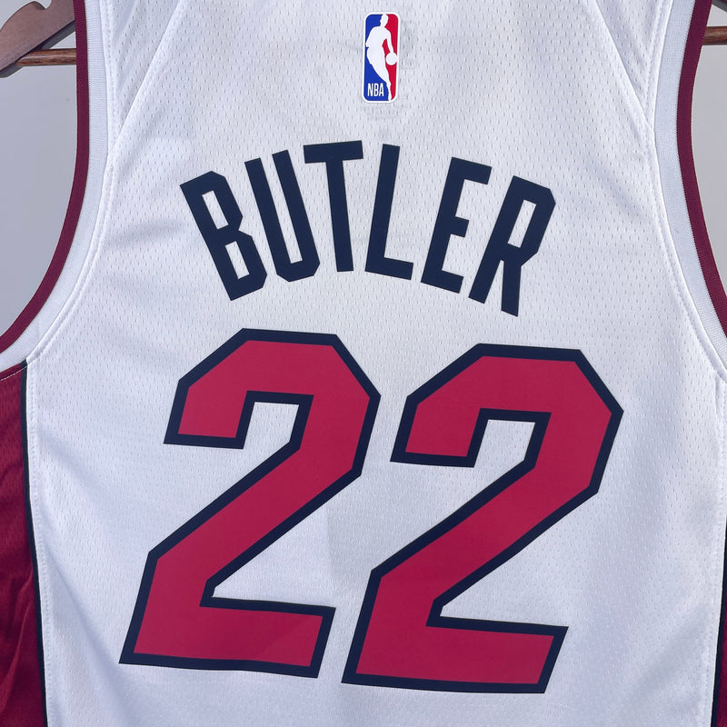 Regata Miami Heat 23/24 Association Edition Jimmy Butler Branca