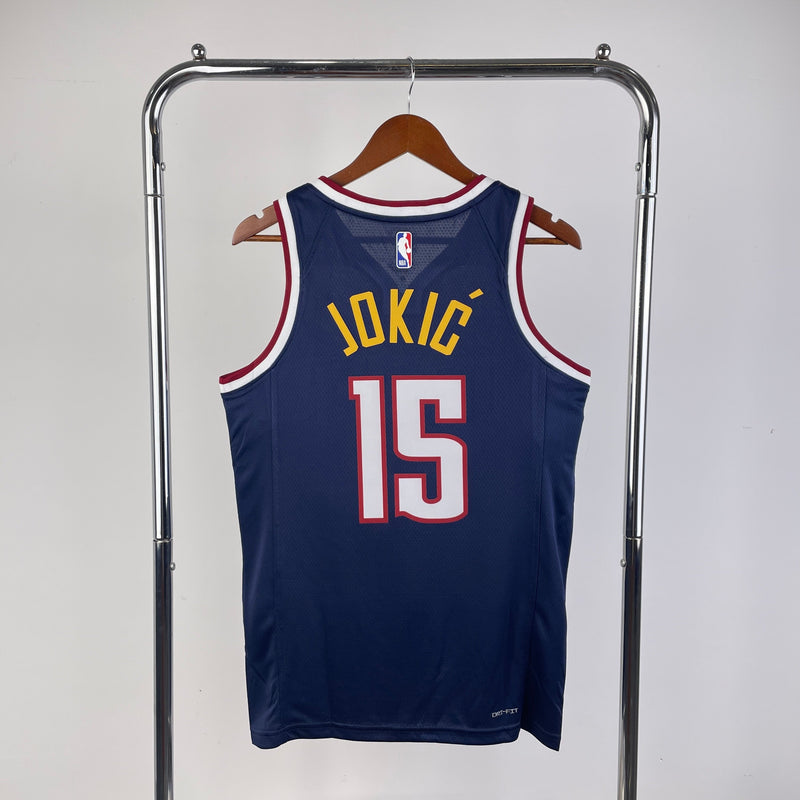 Regata Denver Nuggets 23/24 Icon Edition Nikola Jokic Azul
