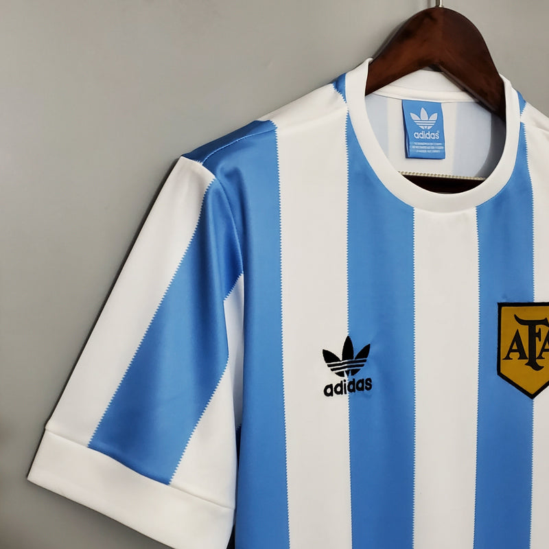 Camisola Argentina Home 1978 - Retrô