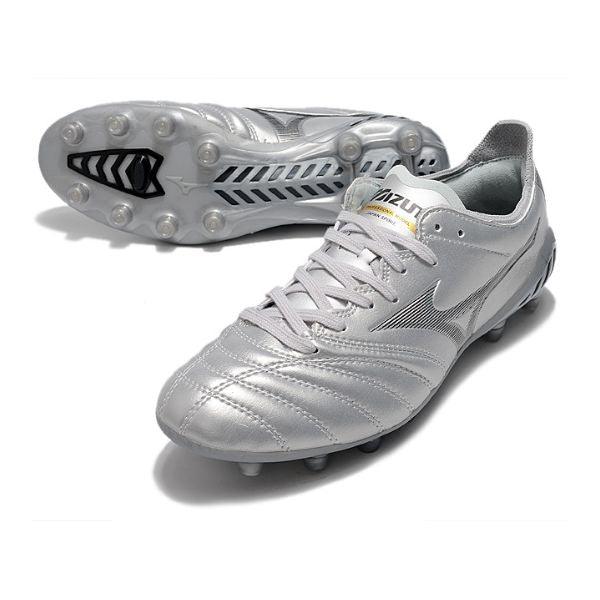 Chuteira Campo Mizuno Morelia Neo III Elite FG Prata + MEIA DE BRINDE 🎁