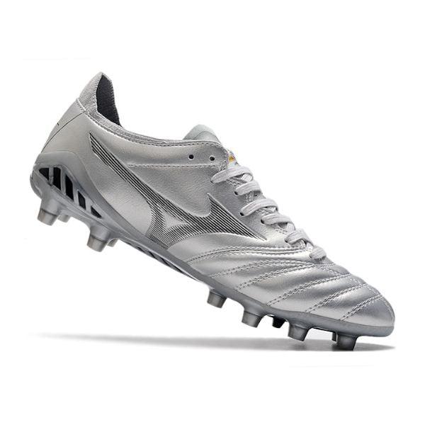 Chuteira Campo Mizuno Morelia Neo III Elite FG Prata + MEIA DE BRINDE 🎁
