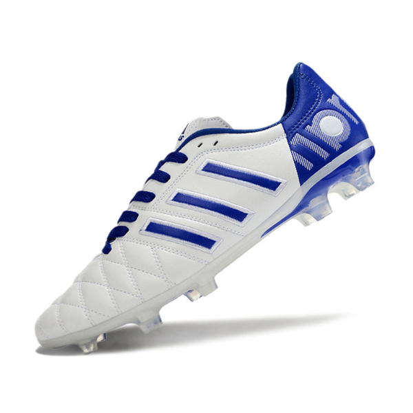 Chuteira Campo Adidas Adipure 11Pro Branca e Azul + MEIA DE BRINDE 🎁