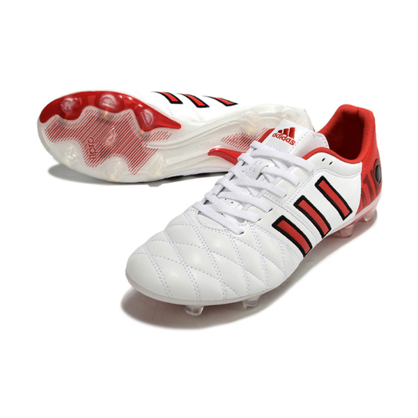 Chuteira Campo Adidas Adipure 11Pro Branca e Vermelha + MEIA DE BRINDE 🎁