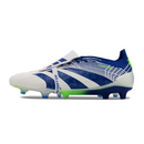Chuteira Campo Adidas Predator 30 Elite Com Lingua FG Branca, Azul e Verde + MEIA DE BRINDE 🎁