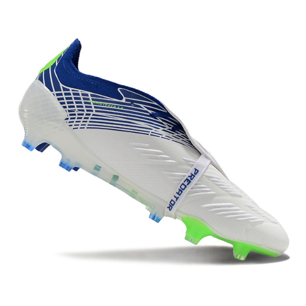 Chuteira Campo Adidas Predator 30 Elite Com Lingua FG Branca, Azul e Verde + MEIA DE BRINDE 🎁