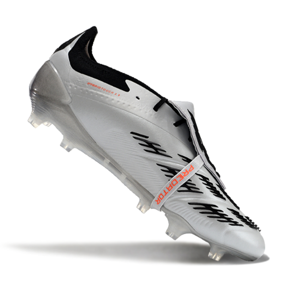 Chuteira Campo Adidas Predator 30 Elite Com Lingua FG Prata e Preta + MEIA DE BRINDE 🎁