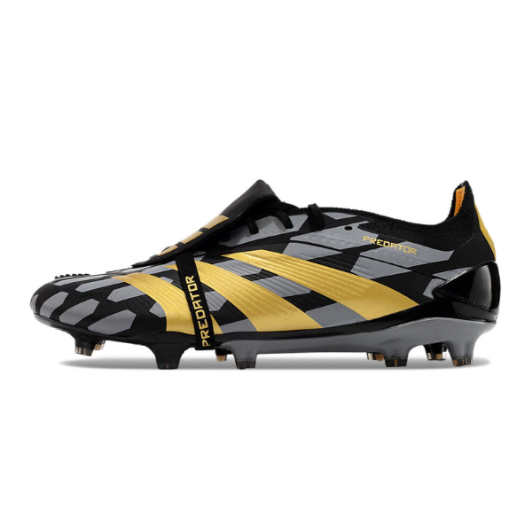 Chuteira Campo Adidas Predator 30 Elite Com Lingua FG Cinza, Preta e Amarela + MEIA DE BRINDE 🎁