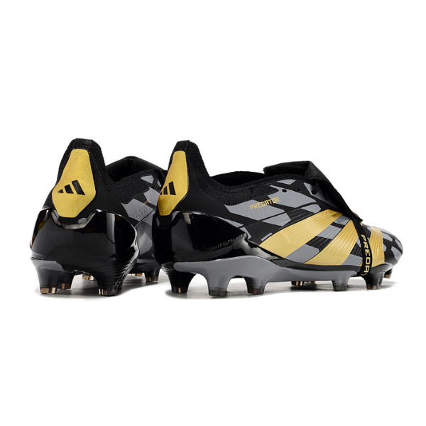 Chuteira Campo Adidas Predator 30 Elite Com Lingua FG Cinza, Preta e Amarela + MEIA DE BRINDE 🎁