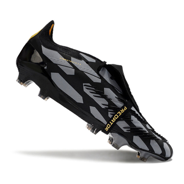 Chuteira Campo Adidas Predator 30 Elite Com Lingua FG Cinza, Preta e Amarela + MEIA DE BRINDE 🎁