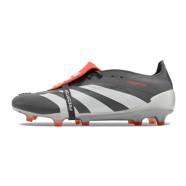 Chuteira Campo Adidas Predator 30 Elite Com Lingua FG Cinza e Branca + MEIA DE BRINDE 🎁