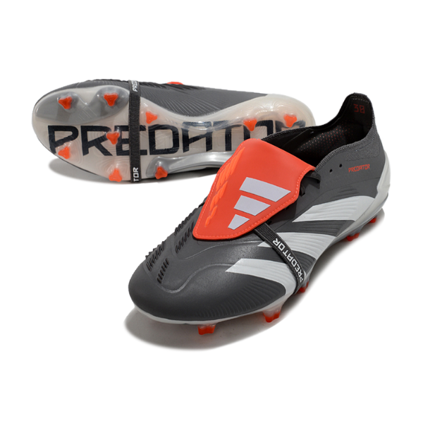 Chuteira Campo Adidas Predator 30 Elite Com Lingua FG Cinza e Branca + MEIA DE BRINDE 🎁