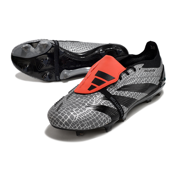 Chuteira Campo Adidas Predator 30 Elite Com Lingua FG Cinza e Preta + MEIA DE BRINDE 🎁