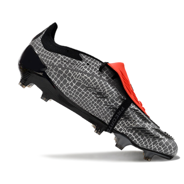Chuteira Campo Adidas Predator 30 Elite Com Lingua FG Cinza e Preta + MEIA DE BRINDE 🎁