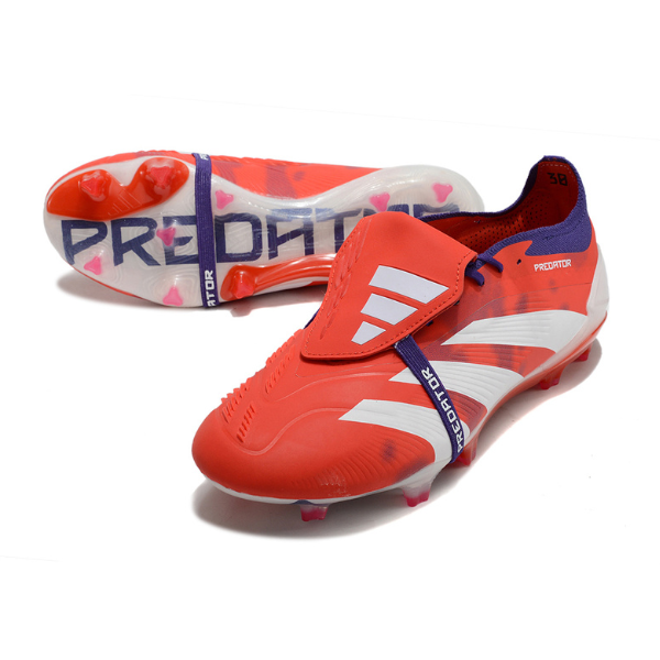 Chuteira Campo Adidas Predator 30 Elite Com Lingua FG Vermelha, Branca e Roxa + MEIA DE BRINDE 🎁