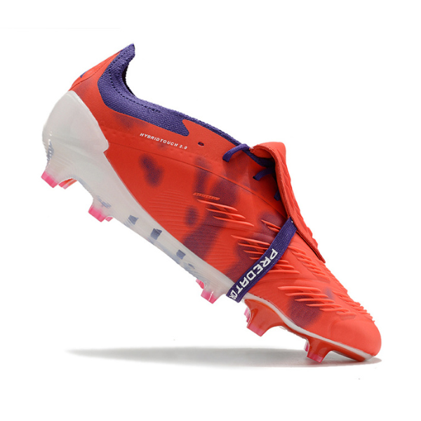 Chuteira Campo Adidas Predator 30 Elite Com Lingua FG Vermelha, Branca e Roxa + MEIA DE BRINDE 🎁