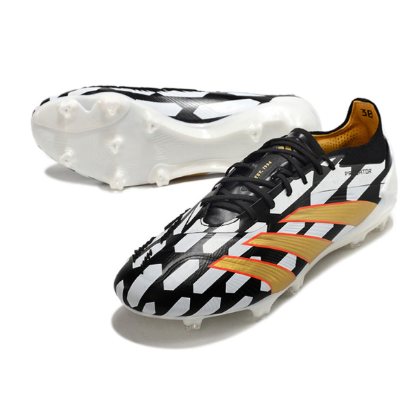 Chuteira Campo Adidas Predator 30 Elite FG Branca e Preta + MEIA DE BRINDE 🎁