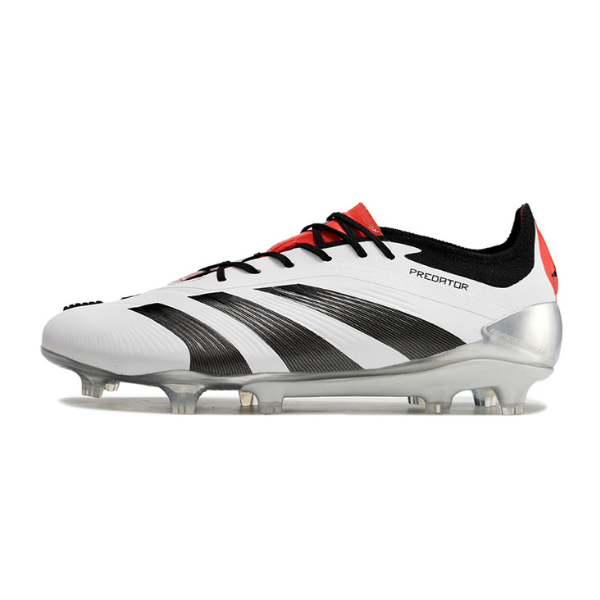 Chuteira Campo Adidas Predator 30 Elite FG Branca, Preta e Vermelha + MEIA DE BRINDE 🎁