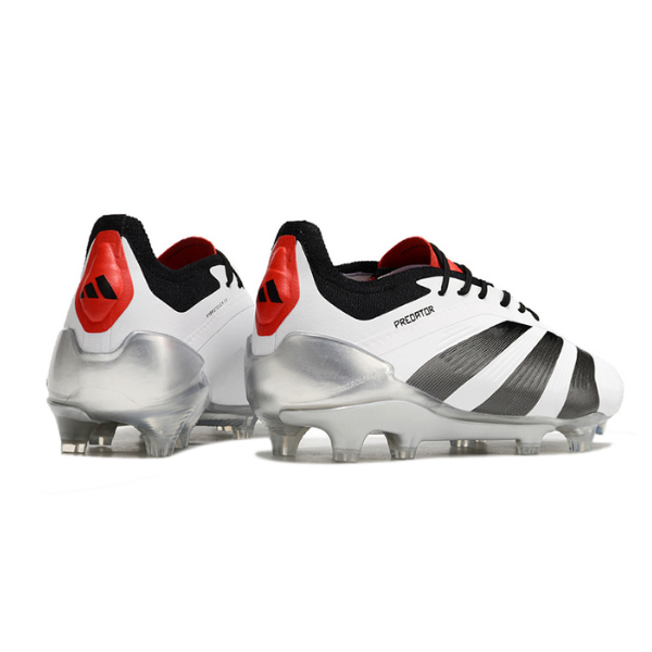 Chuteira Campo Adidas Predator 30 Elite FG Branca, Preta e Vermelha + MEIA DE BRINDE 🎁