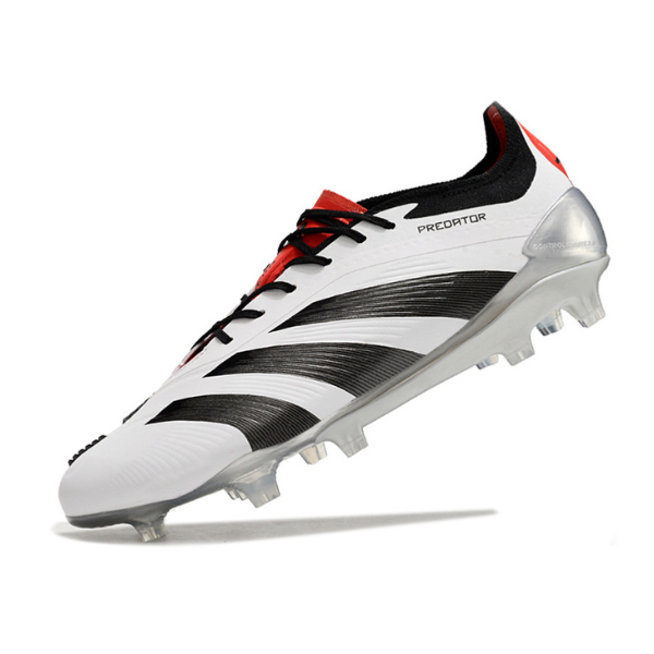 Chuteira Campo Adidas Predator 30 Elite FG Branca, Preta e Vermelha + MEIA DE BRINDE 🎁