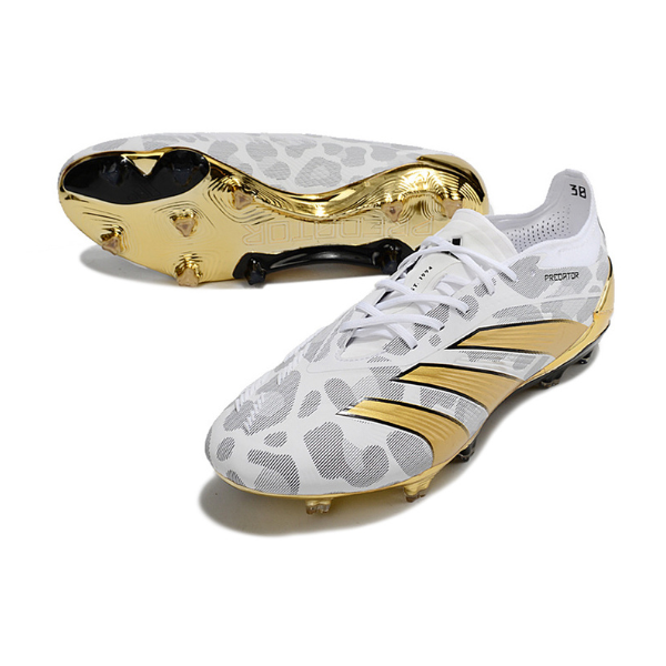 Chuteira Campo Adidas Predator 30 Elite FG Cinza e Dourada + MEIA DE BRINDE 🎁