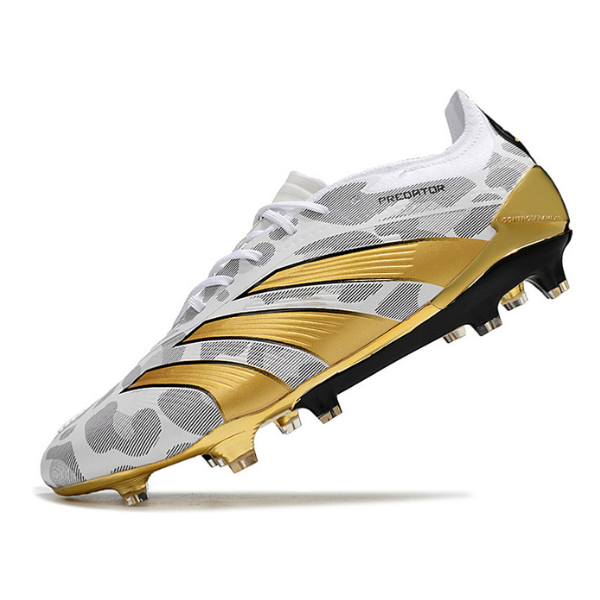Chuteira Campo Adidas Predator 30 Elite FG Cinza e Dourada + MEIA DE BRINDE 🎁