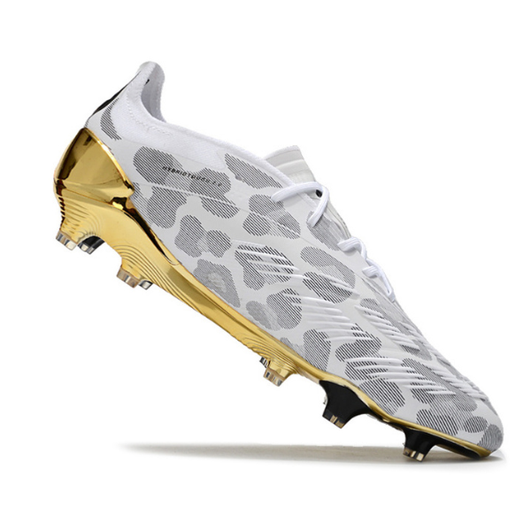 Chuteira Campo Adidas Predator 30 Elite FG Cinza e Dourada + MEIA DE BRINDE 🎁