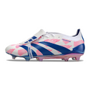 Chuteira Campo Adidas Predator 30 Elite Com Lingua FG Branca, Azul e Rosa + MEIA DE BRINDE 🎁