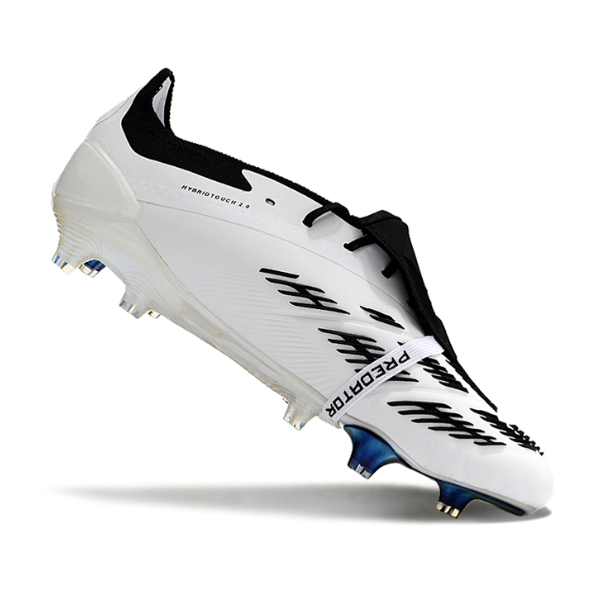 Chuteira Campo Adidas Predator 30 Elite Com Lingua FG Branca, Preta e Amarela + MEIA DE BRINDE 🎁