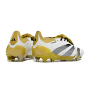 Chuteira Campo Adidas Predator 30 Elite Com Lingua FG Branca e Dourada + MEIA DE BRINDE 🎁