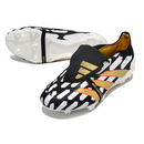 Chuteira Campo Adidas Predator 30 Elite Com Lingua FG Preta, Branca e Amarela + MEIA DE BRINDE 🎁