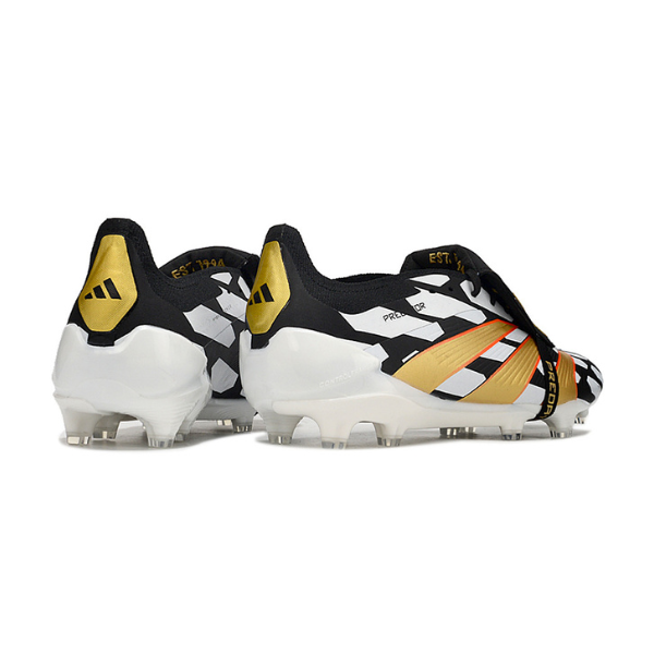 Chuteira Campo Adidas Predator 30 Elite Com Lingua FG Preta, Branca e Amarela + MEIA DE BRINDE 🎁