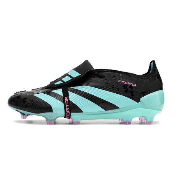 Chuteira Campo Adidas Predator 30 Elite Com Lingua FG Preta e Azul Claro + MEIA DE BRINDE 🎁