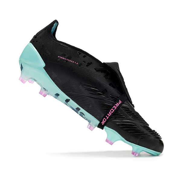 Chuteira Campo Adidas Predator 30 Elite Com Lingua FG Preta e Azul Claro + MEIA DE BRINDE 🎁