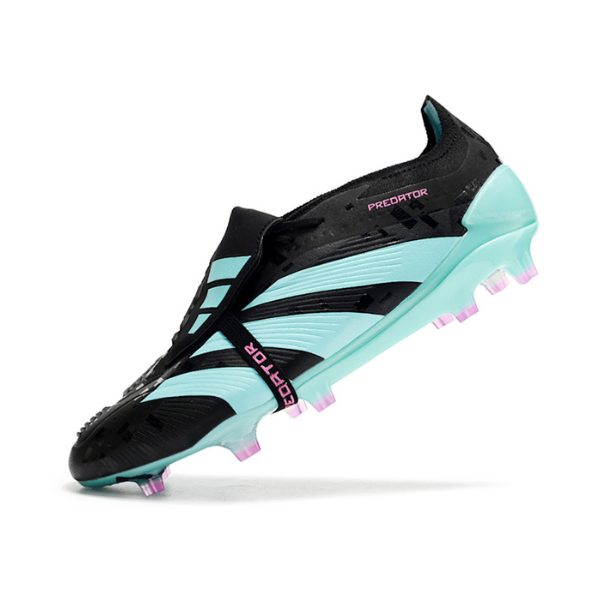 Chuteira Campo Adidas Predator 30 Elite Com Lingua FG Preta e Azul Claro + MEIA DE BRINDE 🎁