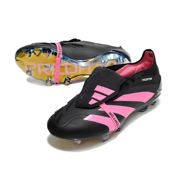 Chuteira Campo Adidas Predator 30 Elite Com Lingua FG Preta e Rosa + MEIA DE BRINDE 🎁
