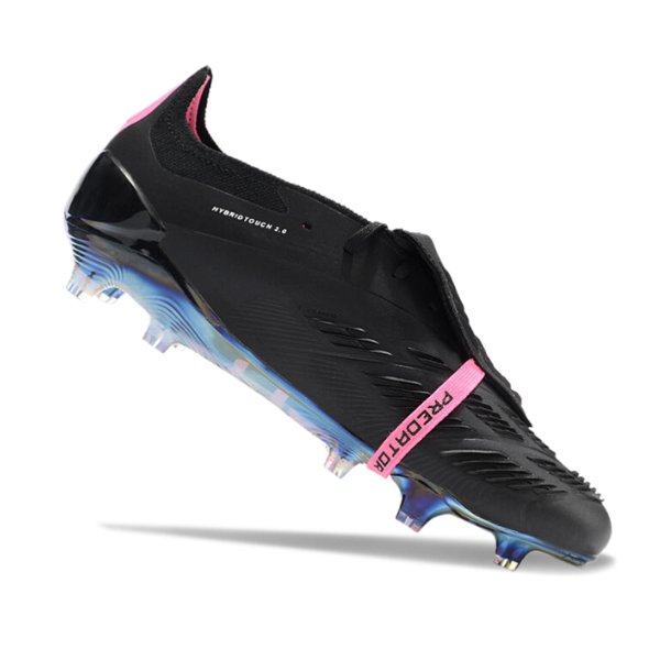 Chuteira Campo Adidas Predator 30 Elite Com Lingua FG Preta e Rosa + MEIA DE BRINDE 🎁