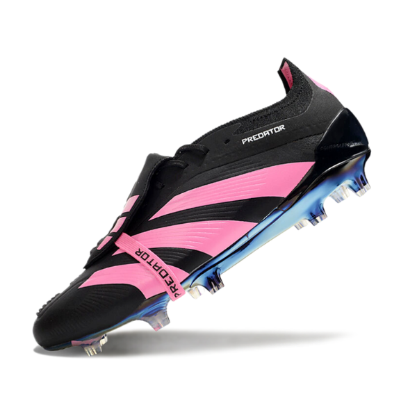 Chuteira Campo Adidas Predator 30 Elite Com Lingua FG Preta e Rosa + MEIA DE BRINDE 🎁