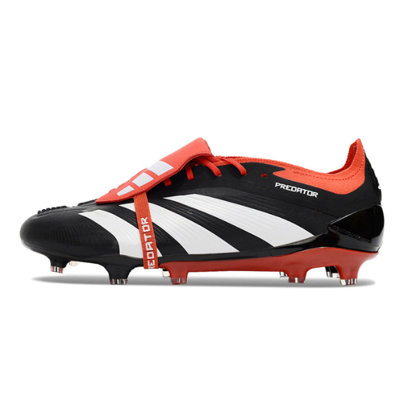 Chuteira Campo Adidas Predator 30 Elite Com Lingua FG Preta e Vermelha + MEIA DE BRINDE 🎁