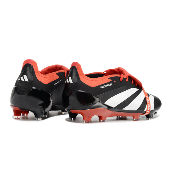 Chuteira Campo Adidas Predator 30 Elite Com Lingua FG Preta e Vermelha + MEIA DE BRINDE 🎁