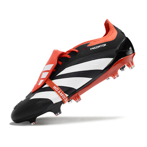 Chuteira Campo Adidas Predator 30 Elite Com Lingua FG Preta e Vermelha + MEIA DE BRINDE 🎁