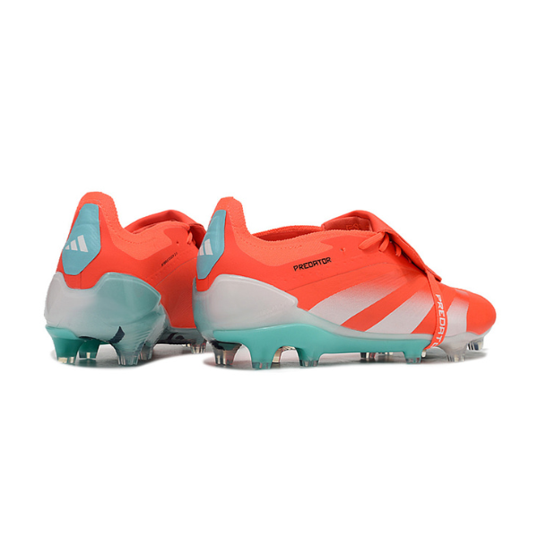 Chuteira Campo Adidas Predator 30 Elite Com Lingua FG Vermelha e Azul Claro + MEIA DE BRINDE 🎁