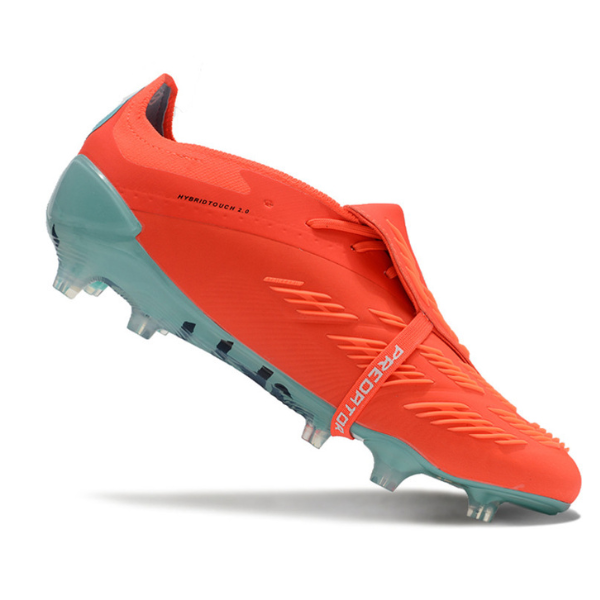 Chuteira Campo Adidas Predator 30 Elite Com Lingua FG Vermelha e Azul Claro + MEIA DE BRINDE 🎁