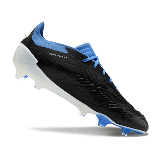 Chuteira Campo Adidas Predator 30 Elite FG Preta, Branca e Azul + MEIA DE BRINDE 🎁