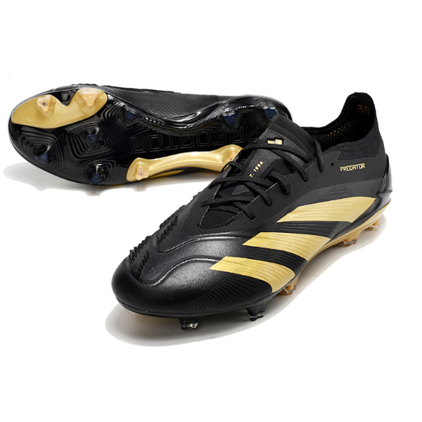 Chuteira Campo Adidas Predator 30 Elite FG Preta e Dourada + MEIA DE BRINDE 🎁