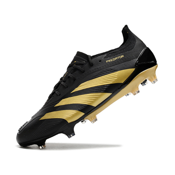 Chuteira Campo Adidas Predator 30 Elite FG Preta e Dourada + MEIA DE BRINDE 🎁