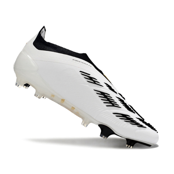 Chuteira Campo Adidas Predator 30 Elite Sem Cadarço FG Branca, Amarela e Preta + MEIA DE BRINDE 🎁