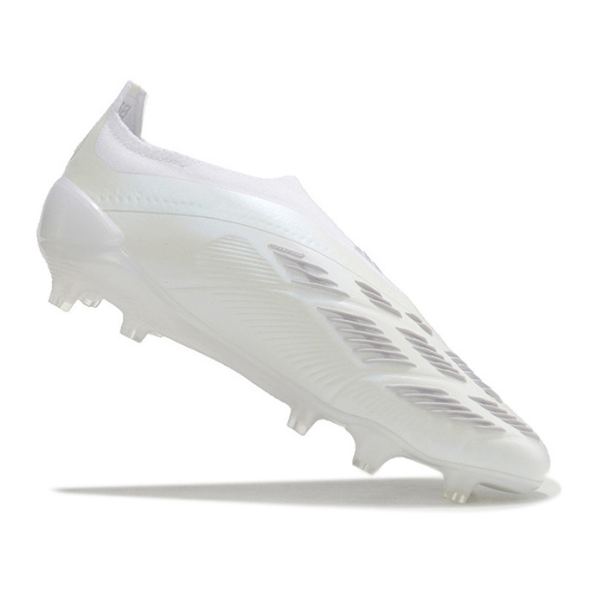 Chuteira Campo Adidas Predator 30 Elite Sem Cadarço FG Branca e Cinza + MEIA DE BRINDE 🎁