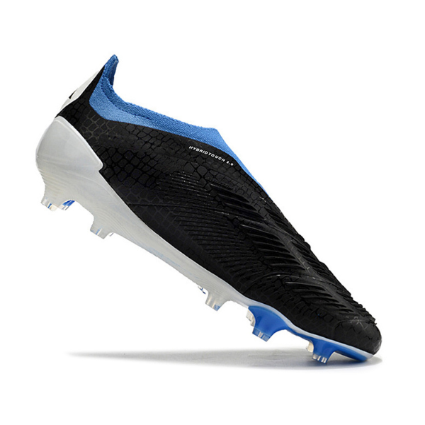 Chuteira Campo Adidas Predator 30 Elite Sem Cadarço FG Preta, Branca e Azul + MEIA DE BRINDE 🎁