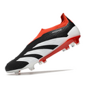 Chaussures de football Adidas Predator 30 Elite Slip-on FG Noir, Blanc et Rouge + CHAUSSETTES CADEAUX 🎁